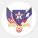 Texas State Guard Round Stickers