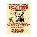 Texas Steer Sandwich 1938 WPA posters by lc_wpa Texas Steer Sandwich 1938 WPA posters