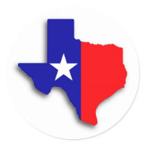 texas round sticker