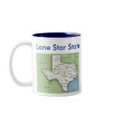 Texas Symbols & Map mugs