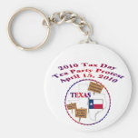 Texas Tax Day Tea Party Protest Keychain