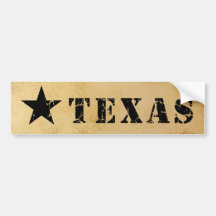 Texas, the Lone Star State Bumper Stickers