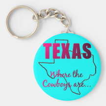 Texas - Where the Cowboys are... Keychain