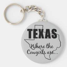 Texas...Where the Cowgirls are... keychain