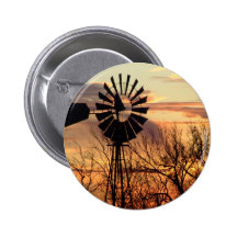 Texas windmill sunset pins