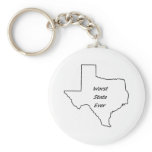 Texas Worst State Ever Keychain