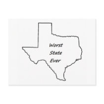 Texas Worst State Ever Post Cards