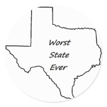 Texas Worst State Ever Stickers