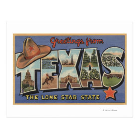 TexasGreetings From The Lone Star State Postcard