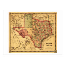 TexasPanoramic Map postcards