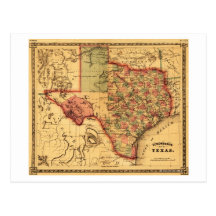 TexasPanoramic Map Post Cards
