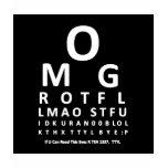 Text Addict's Eye Chart Tshirt