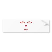 Text ASCII face face Bumper Sticker