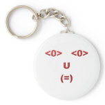 Text ASCII face face Key Chain