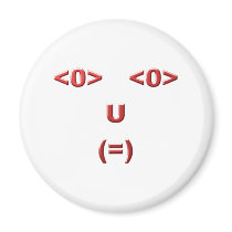 Text ASCII face face Fridge Magnet