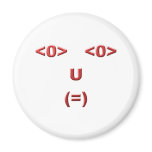 Text ASCII face face Fridge Magnet