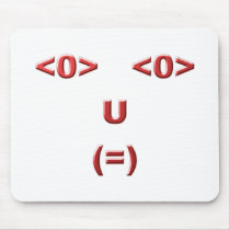 Text ASCII face face Mouse Pads