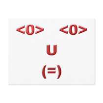 Text ASCII face face Postcards