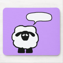 Text Bubble Sheep Mousepad