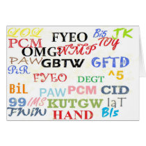 Text Lingo Abbreviations cards