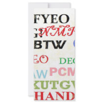 Text Lingo Abbreviations rack cards by TextDees Text Lingo Abbreviations rack cards