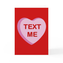 Text Me Conversation Candy Heart Gifts and Apparel cards