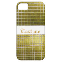 text me gold tile iPhone 5 case
