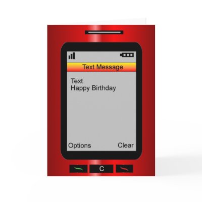Text Message Happy Birthday cards