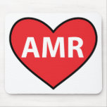 Text Message Spanish Amor AMR heart mousepads