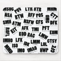 Text Msg on One page Mouse Pad