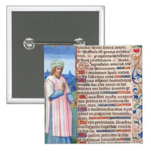 Text of the Magnificat with a portrait of Pinback Button