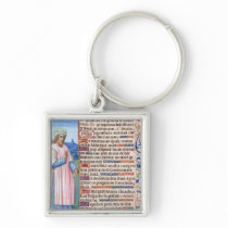Text of the Magnificat with a portrait of Keychains