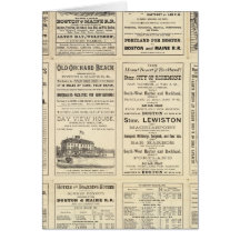 Text Page of Boston and Maine Railroad Greeting Cards