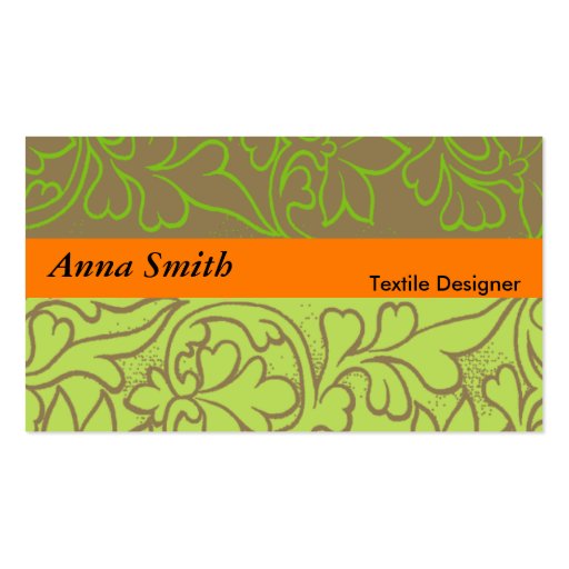 Textile Designer Business Card (front side)