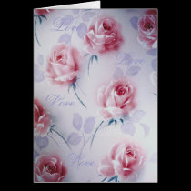 Textile Designs Beautiful Pink Roses cards