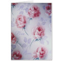 Textile Designs Beautiful Pink Roses cards by CustomCards Textile Designs Beautiful Pink Roses cards