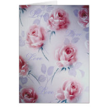 Textile Designs Beautiful Pink Roses cards