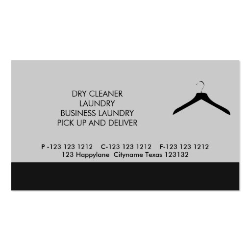Textile Dirty Laundry Business Cards (back side)