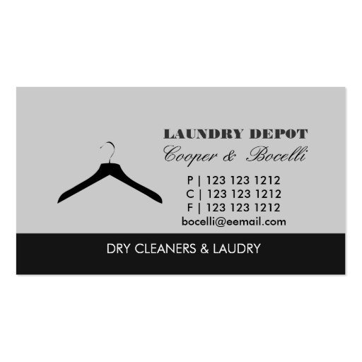 Textile Dirty Laundry Business Cards (front side)