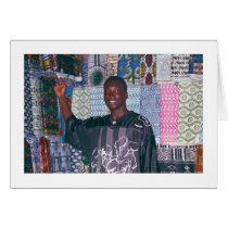 Textile Seller at Banjul Market. cards by Goodmanster Textile Seller at Banjul Market. cards