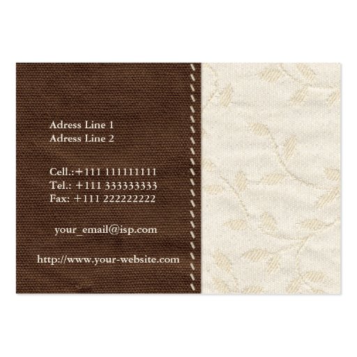 Textile Texture Business Card (back side)