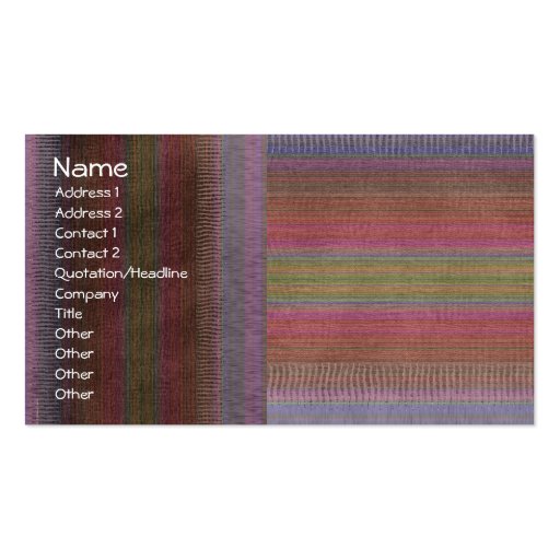 Textile Weaving Fabric Business Card (front side)