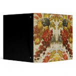 Textile with a repeating floral pattern binders