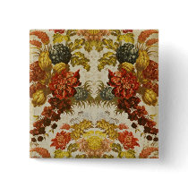 Textile with a repeating floral pattern button