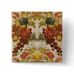 Textile with a repeating floral pattern button