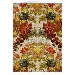 Textile with a repeating floral pattern cards