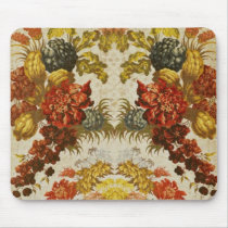 Textile with a repeating floral pattern mousepads
