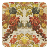 Textile with a repeating floral pattern sticker