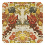 Textile with a repeating floral pattern sticker