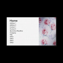 Textiles Beautiful Pink Roses business cards